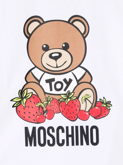 Shop Moschino Toy-bear Print T-shirt In White