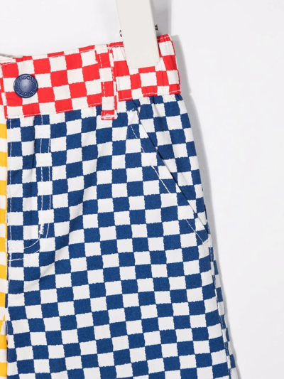 Shop Stella Mccartney Check-print Shorts In Blue
