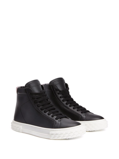 Giuseppe Zanotti Hi-top Lace-up Sneakers In Black