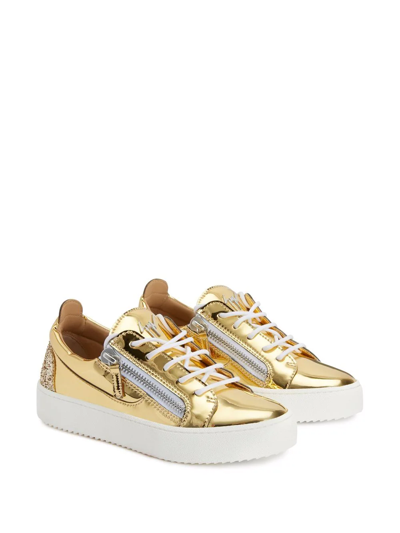 Shop Giuseppe Zanotti Gail Sneakers In Yellow