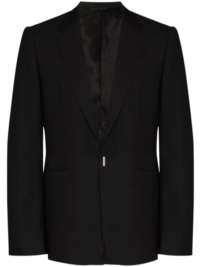 Shop Givenchy Single-breasted Tailored Blazer In Black