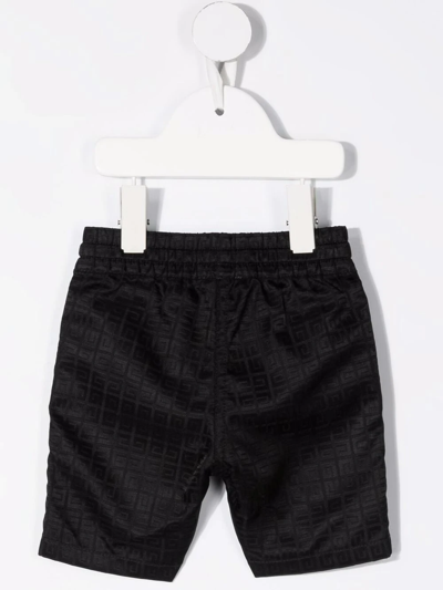 Shop Givenchy 4g Motif Shorts In Black