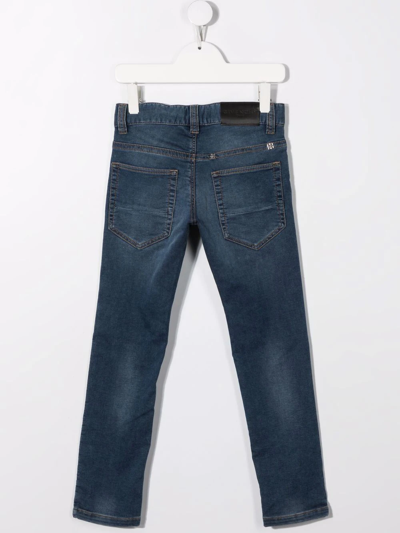 Shop Givenchy Zip-detail Skinny Jeans In Blue