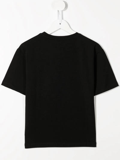 Roberto Cavalli Graphic-logo Print T-shirt In Black