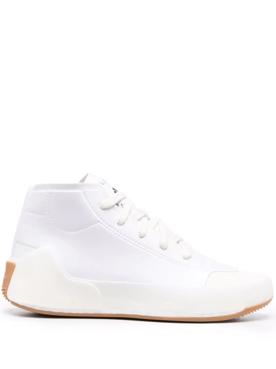 Shop Adidas By Stella Mccartney Treino Mid-top Sneakers In White