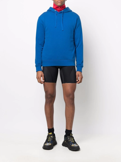 Shop Versace Greca Border Cycling Shorts In Black