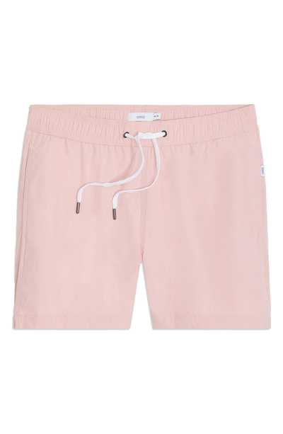 Shop Onia Charles Summer Swim Shorts In Dusty Pink