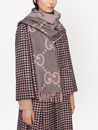 Shop Gucci Wool Scarf In Pink