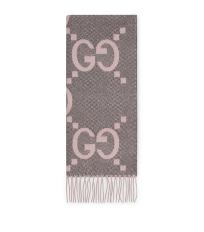 Shop Gucci Wool Scarf In Pink