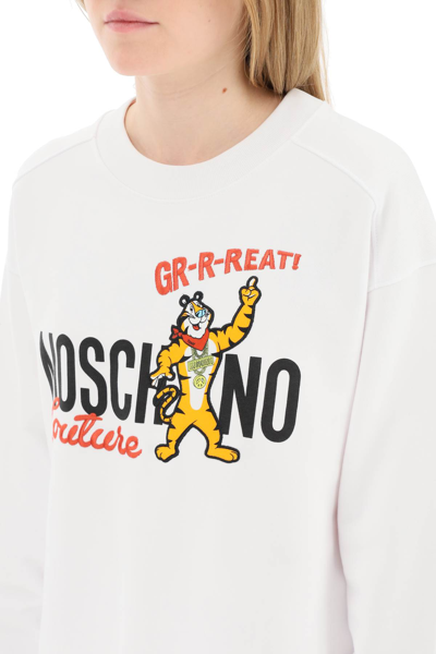 Shop Moschino Kellogg's Sweatshirt In White,red,black