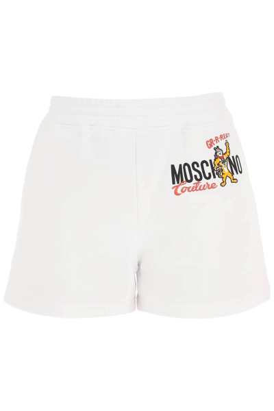 Shop Moschino Kellogg's Short Sweatpants In White,red,black