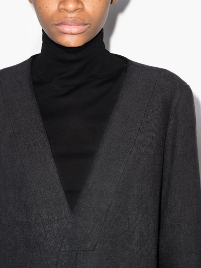 Shop Lemaire High-neck Knitted Top In Black