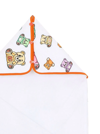 Shop Dolce & Gabbana Bear Logo Print Sleep Bag In White