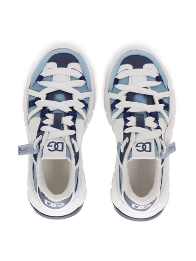 Shop Dolce & Gabbana Airmaster Panelled Sneakers In Blue