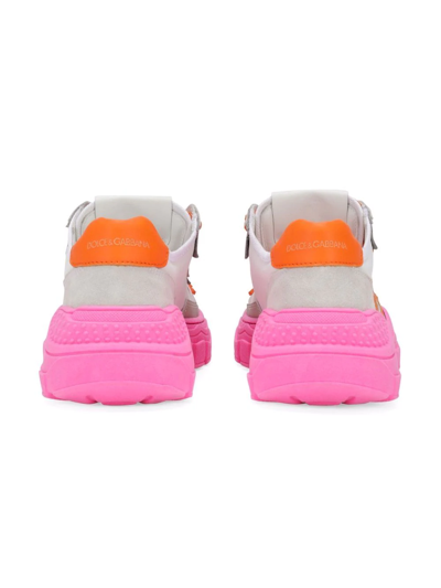 Shop Dolce & Gabbana Daymaster Leather Sneakers In Pink