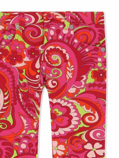 Shop Dolce & Gabbana Floral Paisley-print Trousers In Pink