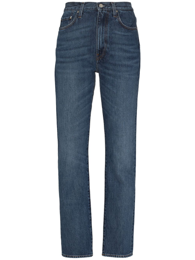 Shop Totême Regular-fit Vintage-wash Jeans In Blue