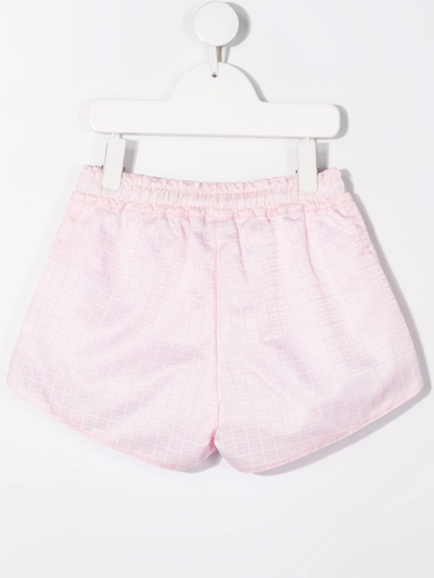 Shop Givenchy Monogram Drawstring-waist Shorts In Pink