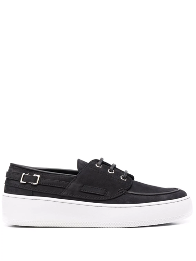 Shop Sergio Rossi Platform Low-top Sneakers In Black