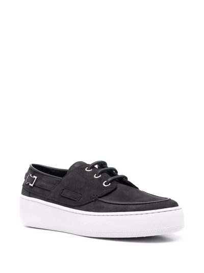 Sergio Rossi Platform Low-top Sneakers In Black
