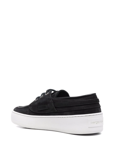Sergio Rossi Platform Low-top Sneakers In Black