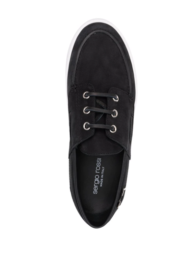 Shop Sergio Rossi Platform Low-top Sneakers In Black