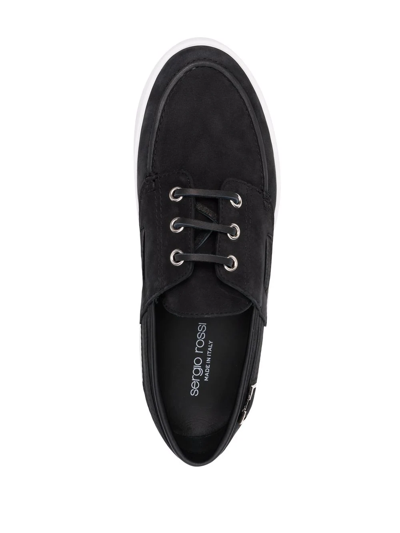 Sergio Rossi Platform Low-top Sneakers In Black