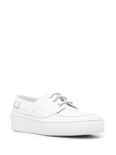 Shop Sergio Rossi Platform Low-top Sneakers In White