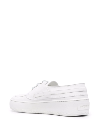 Shop Sergio Rossi Platform Low-top Sneakers In White