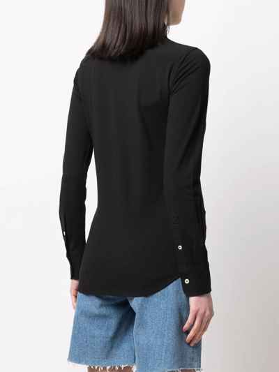 Polo Ralph Lauren Heidi Embroidered Oxford Shirt In Black