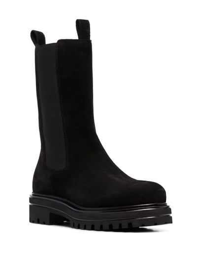 Scarosso Naomi Suede Boots In Black