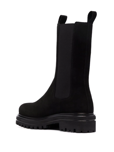 Scarosso Naomi Suede Boots In Black