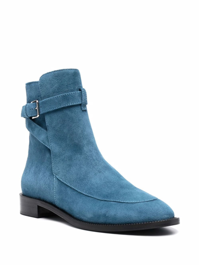 Scarosso Kelly Suede Boots In Blue