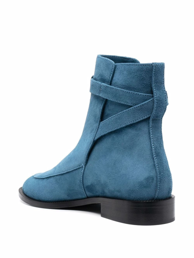 Scarosso Kelly Suede Boots In Blue