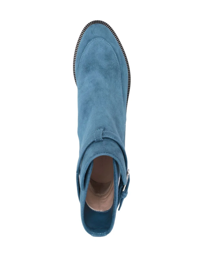 Scarosso Kelly Suede Boots In Blue