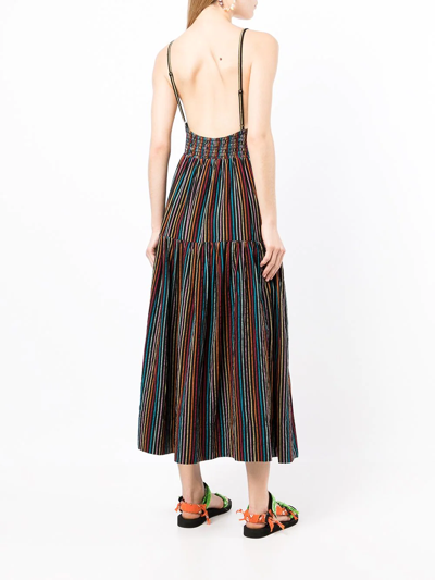 Shop Solid & Striped Skylar Tiered Maxi Dress In Multicolour