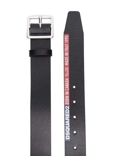 Dsquared2 Logo-print Belt In Black