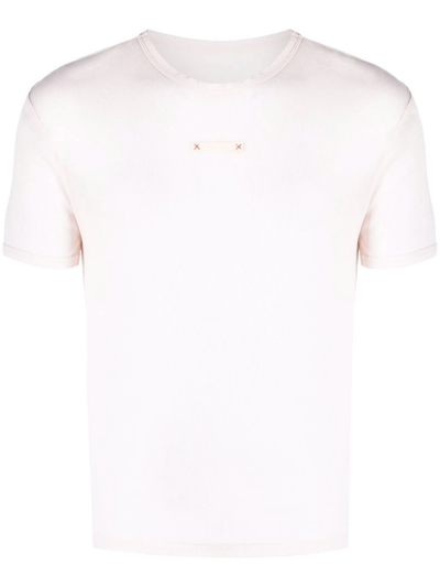 Shop Maison Margiela Label-detail T-shirt In Neutrals