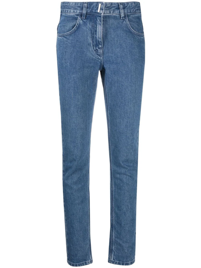 Shop Givenchy Mid-rise Skinny Jeans In Blue
