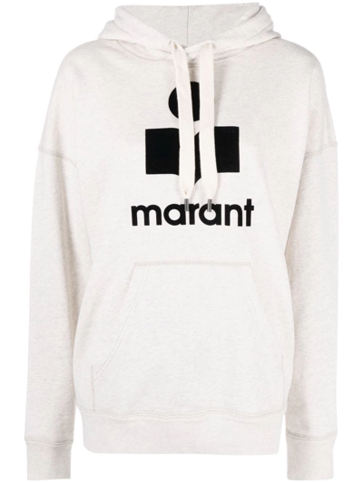 Shop Isabel Marant Étoile Logo-print Hoodie In Neutrals