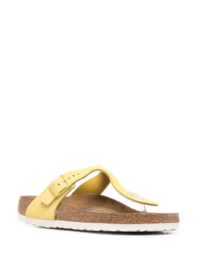 Shop Birkenstock Gizeh T-bar Sandals In Yellow