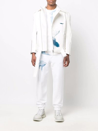 Ttswtrs Abstract-print Cotton Track Trousers In White
