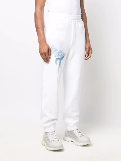 Ttswtrs Abstract-print Cotton Track Trousers In White