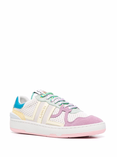 Shop Lanvin Clay Colour-block Sneakers In Neutrals