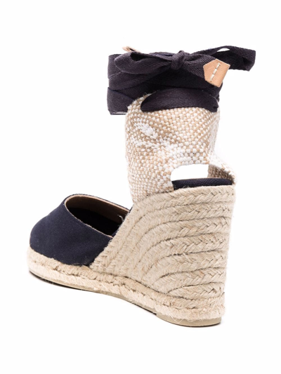 Castaã±er Platform Suede Espadrilles In Black