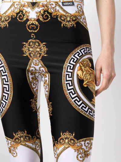 Shop Versace La Coupe Des Dieux Leggings In White