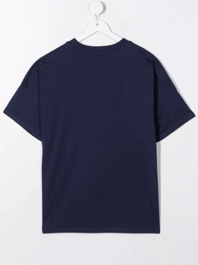Shop Kenzo Tiger Jungle-print Short-sleeve T-shirt In Blue