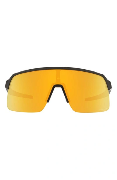 Shop Oakley Sutro Lite 139mm Prizm™ Wrap Shield Sunglasses In Matte Carbon/ Prizm 24k