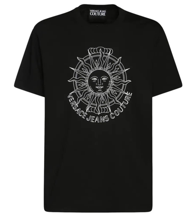 Shop Versace Jeans Couture Sun Outline Black T-shirt