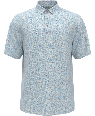 Shop Pga Tour Big Boys Micro Geo Printed Golf Polo Shirt In Bright White